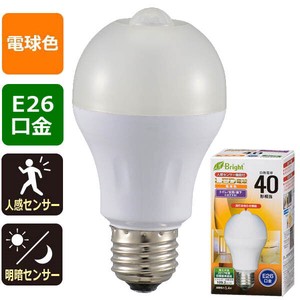 LED電球 E26 40形相当 人感明暗センサー付 電球色