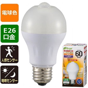 LED電球 E26 60形相当 人感明暗センサー付 電球色