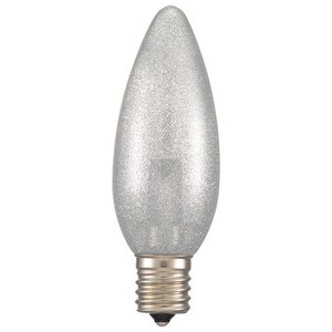 LEDシャンデリア形装飾用/C32/E17/1.2W/50lm/銀(昼白)色
