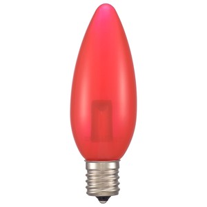 LEDシャンデリア形装飾用/C32/E17/1.2W/8lm/クリア赤色