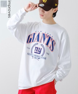 【NFL】別注 長袖ニューヨーク・ジャイアンツプリントTシャツ