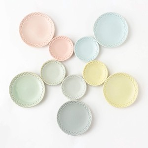 [日本製]マットカラー　市松プレート　S/Mサイズ　5カラー　食器/皿