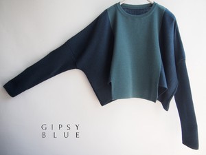 Sweater/Knitwear Dolman Sleeve Pullover Bicolor Made in Japan