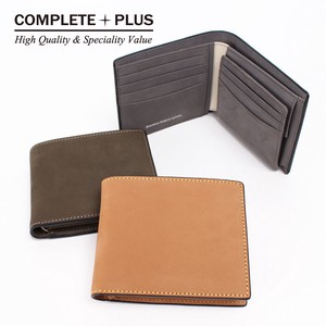 Bifold Wallet Cattle Leather Coin Purse Nubuck Leather Leather Genuine Leather Men's