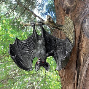 枝にぶら下がる吸血コウモリ 蝙蝠 彫像 彫刻/ ドラキュラ クラブ カフェ ストーカー ハロウィン（輸入品