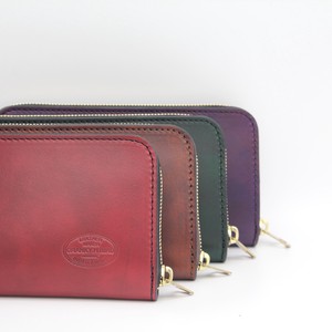 Long Wallet Antique Genuine Leather 4-colors Made in Japan