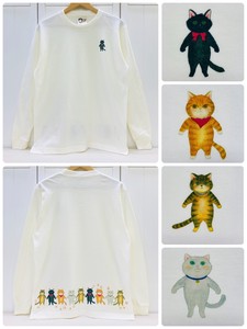 L/S(長袖)　Tシャツ☆9匹のネコ【猫】
