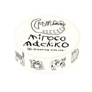 マスキングテープ／mirocomachiko　ねこたち