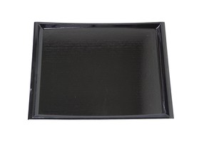 Uライン盆　黒（ノンスリップ）　日本製　お盆　トレー　長角盆　すべらない