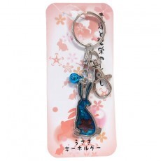 Phone Strap Key Chain sliver Blue