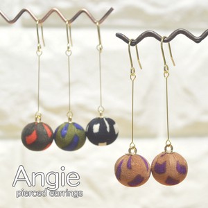 【Angie】ビンテージクロスA &ロングライン ピアス／イヤリング 4タイプ。4色展開