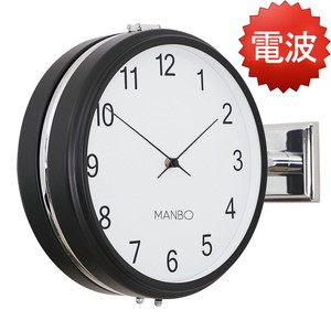 両面電波時計manbo-s 掛け時計