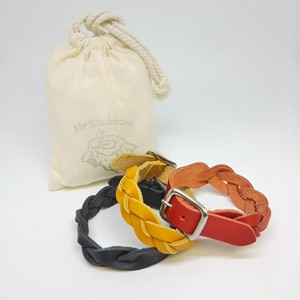 Leather Bracelet Cattle Leather M Made in Japan