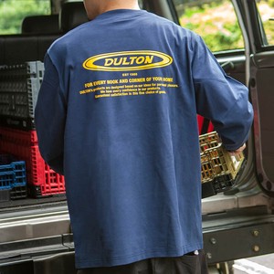 M即納有　DULTON LONG T-SHIRT OVAL LOGO NAVY ダルトン ロング Tシャツ オーバル ロゴ