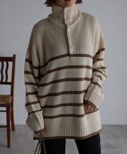 Sweater/Knitwear Knitted Buttons Border