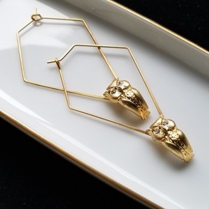 金耳针耳环（不锈钢） 动物 猫头鹰 日本制造