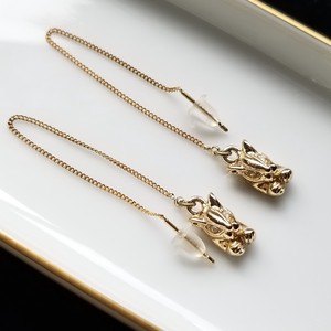 Pierced Earrings Gold Post Stainless Steel Animals Animal M Made in Japan