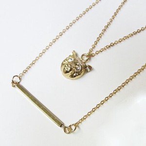 Gold Chain Necklace Animals Made in Japan