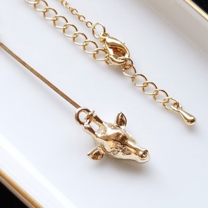 【ネックレス・アクセサリー】キリンstraight line necklace giraffe（アニマル）（動物）（日本製）