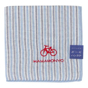 Gauze Handkerchief Reversible Stripe Made in Japan