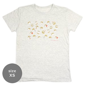 【濱文様】　TシャツXS　和みハリネズミ　ベージュ　(日本製)
