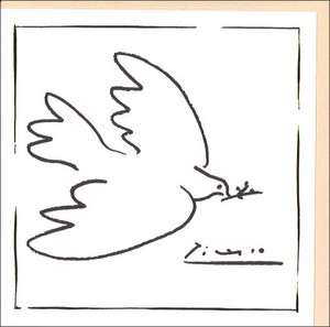 グリーティングカード アート ピカソ「平和の鳩」 名画 箔押し加工