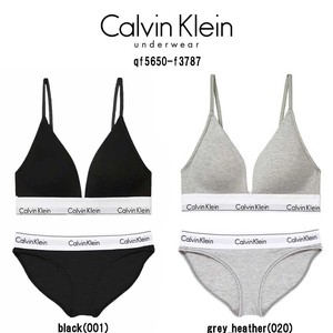 (品番移行)Calvin Klein(カルバンクライン)ck レディース ブラジャー ショーツ セット 無地 QF5650+F3787
