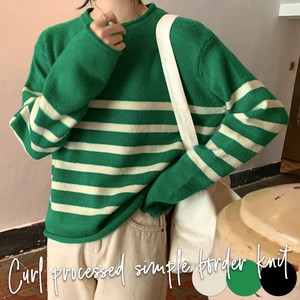 Sweater/Knitwear Knitted Border Simple