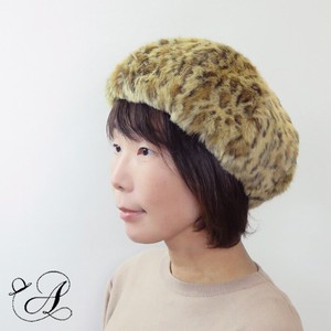 Leopard Eco Fur Beret　レオパードエコファーベレー帽
