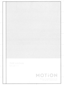 【MOTiON】キレイにひらく方眼ノート　グレー　210110