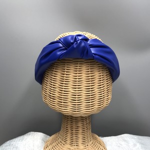 Hairband/Headband Faux Leather Navy Plain Color