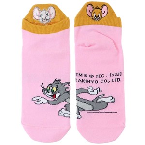 【靴下】トムとジェリー 刺繍ヒールソックス フェイス