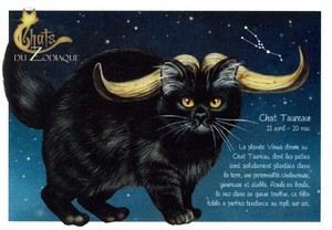 セブリーヌ 【 キャット ポストカード 】 Chat Taureau おうし座 猫 ネコ はがき DU ZODIAQUE 十二星座