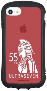 ウルトラセブン iPhoneSE(第3世代/第2世代)/8/7/6s/6対応ハイブリッドクリアケース 55周年ロゴ UM-28C