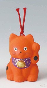 Animal Ornament Red MANEKINEKO Mini