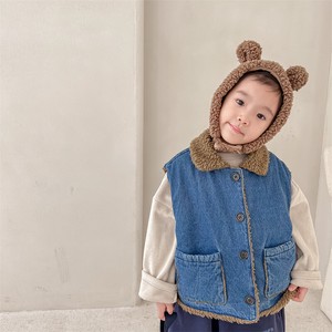 韓国ファッション　デニムもこもこベスト　    子供服　ベビー　新生児　キッズ