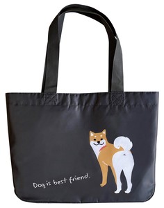 【柴犬/Dog(犬)】ショッピングバッグ 柴犬 グレー