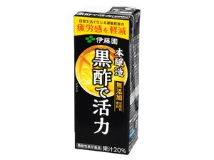 伊藤園 本醸造 黒酢で活力      紙 200ml x12【甘酒・酢】