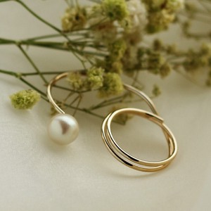 Gold-Based Ring Pearl Rings Jewelry Made in Japan
