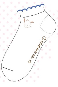 キュートリブ刺繍ソックス　22cm〜24cm　サンリオキャラクターズ