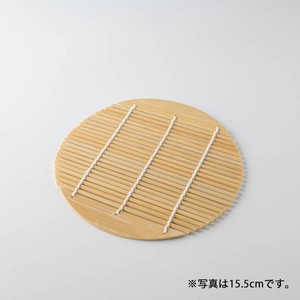 【国産】磨き仕上げ竹すだれ・丸 (約12.5cm)[日本製/和食器]