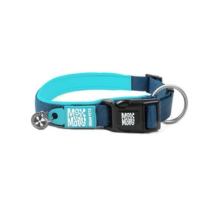 マックスアンドモーリー　犬用首輪　スマートIDタグ／反射材付き　ブルー S