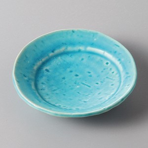 美濃焼 食器 マットブルー変型リム丸小皿 MINOWARE TOKI 美濃焼