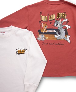 100%コットン　TOM＆JERRY　仲良くMUSIC　ロングTシャツ