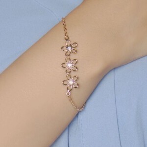 Bracelet Flower Jewelry Simple Made in Japan