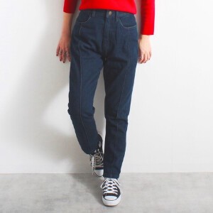 Denim Full-Length Pant Pintucked Design Denim Pants Autumn/Winter