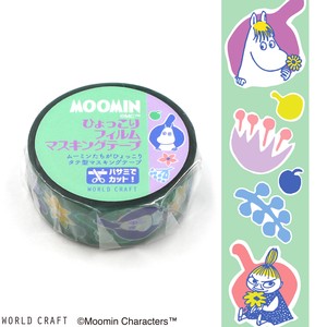 WORLD CRAFT Planner Stickers Moomin Film Clear Tape Character Flower LG