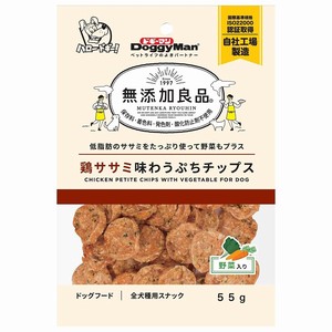 [ドギーマンハヤシ] 無添加良品 鶏ササミ味わうぷちチップス 野菜入り 55g