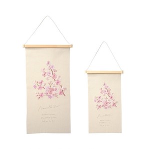 桜の枝　刺繍タペストリー【四季】【壁掛け】【インテリア】【手軽】【飾り】