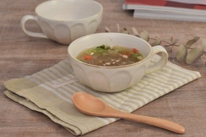 リンカホワイト スープカップ 白系 和食器 小鉢 日本製 美濃焼 おしゃれ モダン